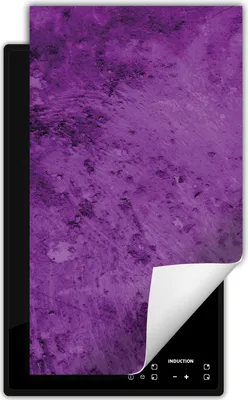 Produktbild von DarHaus Herdabdeckplatte 1 teilig 30x52 cm Anti Rutsch Matte Aufrollbar, schiefer - violett
