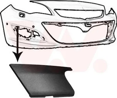 Produktbild von VAN WEZEL 3753492 Stoßstangen-Abdeckung Vorne Rechts für OPEL Astra J Sports Tourer (P10) ASTRA J ASTRA J Stufenheck