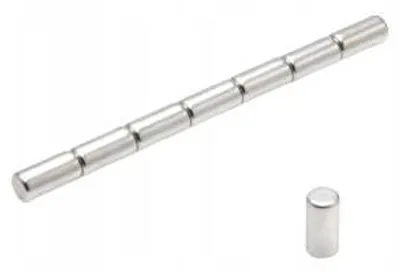 Produktbild von Neodym-Magnet, zylindrisch, 4 x 8 mm, N38, kleiner Magnet, Tragkraft 0,59 kg, 50 Stück