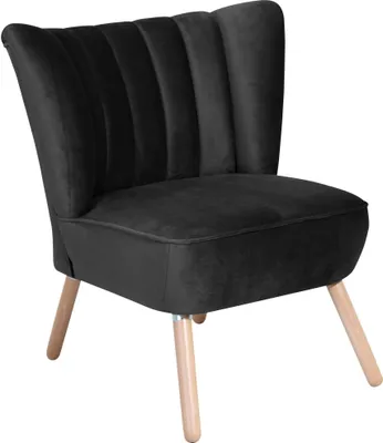 Produktbild von Sessel Kadisha Bezug Samtvelours Buche natur / schwarz 21112