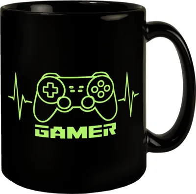 Produktbild von Game-Controller Tasse mit Gamer Herzschlag