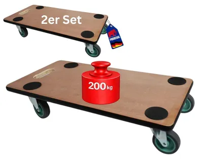 Produktbild von Professioneller Transportroller mit 4 Rädern und einer Tragfähigkeit von 200 kg