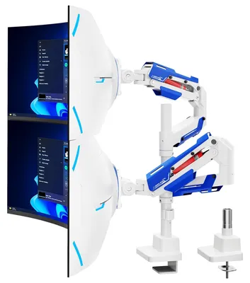 Obrázek produktu pro Držák monitoru pro 2 monitory s plynovou pružinou