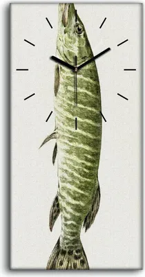 Produktbild von Wandbild Leinwand Bilder mit Uhr Geräuschlos 30x60 Gemälde Tier Fisch Kunst - schwarze Hände