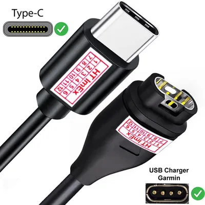 Produktbild von USB type C Ladekabel Ladegerät USB-C kabel kompatibel für Garmin Venu / Venu Sq