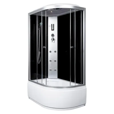 Produktbild von MEGA Hydromassagekabine 121x81 cm mit Duschwanne links Version