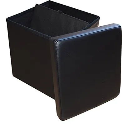 Produktbild von Natsen Sitzhocker Sitzwürfel Hocker mit Stauraum Sitzbank Sitztruhe Aufbewahrungsbox 1638-29 Tiefschwarz
