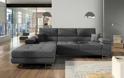 Obrázek produktu pro Rohová pohovka Armando 280 x 205 cm antracitová (tkaná látka)