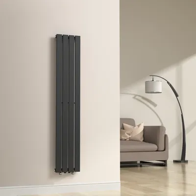 Produktbild von Flachheizkörper 'Nore' Schwarz 160x30cm Einlagig 540W