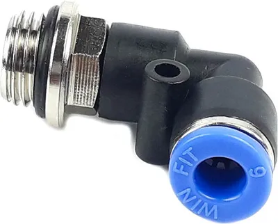 Produktbild von L-Kunststoffstecker, Schnellkupplung 6mm, Außengewinde 1/4 Toli (Zoll)