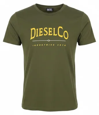 Produktbild von Diesel T-diego-boss Herren T-shirtgrünes Trikot mit Rundhalsausschnitt und kurzen Ärmeln - XL