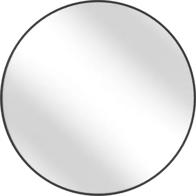 Produktbild von SONGMICS Wandspiegel, runder Badezimmerspiegel mit Metallrahmen, Ø 76 cm, Tintenschwarz