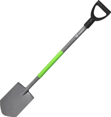Image de Bêche de jardin - Pelle/bêche - Longueur 119 cm - Tranchant - Lame métallique - Pour les travaux de jardinage et de terrassement