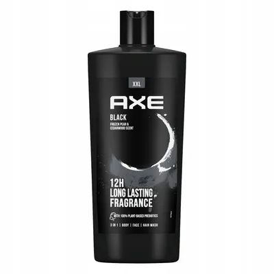 Zdjęcie produktu dla AXE Żel pod prysznic XXL Czarny 0,7L Szampon 3w1 Mycie włosów Pielęgnacja ciała Skóra twarzy