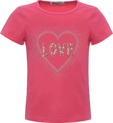 Produktbild von BEZLIT Mädchen Sommer T-Shirt mit Glitzersteinchen und Kunst-Perlen Pink 104