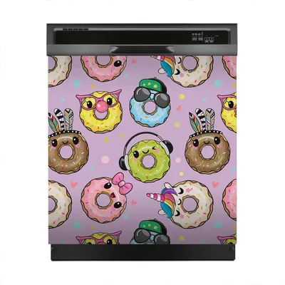 Produktbild von Magnete Dekorative 60x60 cm Küche Magnetmatte Spülmaschine - niedlich Cartoon Donuts