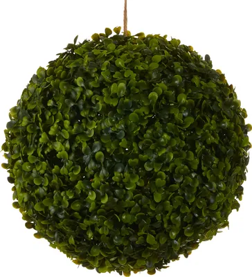 Produktbild von Mica Decorations Buchsbaumkugel Kunstpflanze für den Außenbereich hängend - Ø28 cm - Grün
