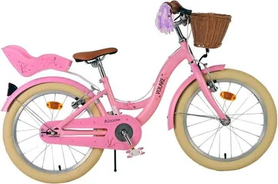 Produktbild von Volare Blossom Kinderfahrrad - Mädchen - 18 Zoll - Rosa - Zwei Handbremsen