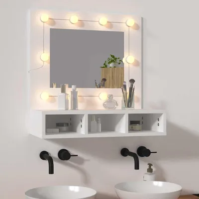 Obrázek produktu pro vidaXL Zrcadlová skříňka s LED diodami bílá 60x31,5x62 cm