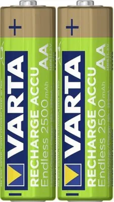 Produktbild von Varta 56686 101 402, Wiederaufladbarer Akku, AA, Nickel-Metallhydrid (NiMH), 1,2 V, 2 Stück(e), 2500 mAh
