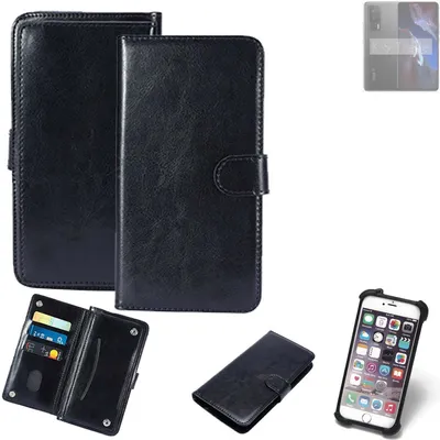 Produktbild von K-S-Trade 360° Hülle kompatibel mit POCO F5 Pro schwarz Kunstleder Case BookCase WalletCase Kunstlederederhülle Handyhülle, Rundumschutz Bumper