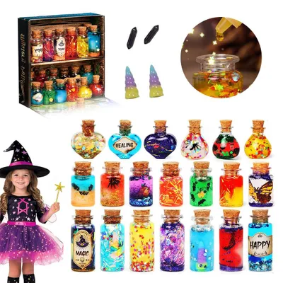 Produktbild von Zaubertränke-Sets für Kinder DIY-Zaubertrank-Set mit Flaschen und Zubehör für Halloween, Geburtstagsspielzeug, Familienaktivitäten, Partygeschenke