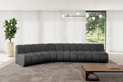 Produktbild von ALTDECOR Modulares Sofa Ecksofa in L-Form - Montra-L2 - 381x174x70 cm Schwarz - Corner modular Sofa Eckcouch Couch Wohnlandschaft Cauchsofa Bodensofa Polstersofa