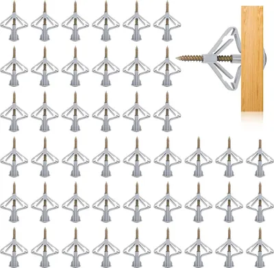 Produktbild von Gipskartondübel Schmetterlingsdübel Set Schrauben 13 x 35 mm 100 Stk
