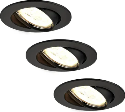 Produktbild von Ledvion LED Einbaustrahler 3er Set Rund Weiss 3W dimmbar Warmweiss