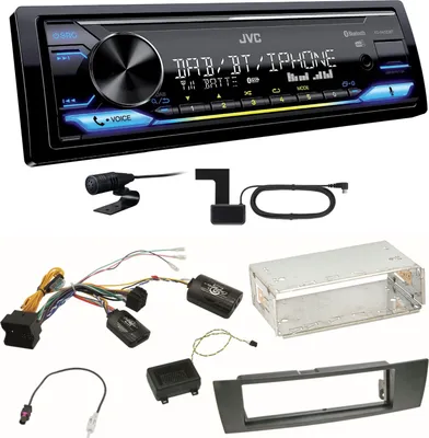 Produktbild von JVC KD-X472DBT Digitalradio Bluetooth FLAC Einbauset für BMW E87 E81 E82 X1 E84