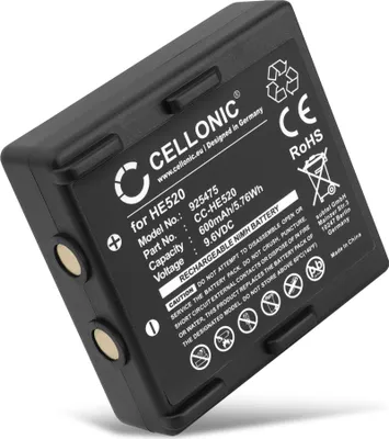 Image de CELLONIC 1x Batterie pour Télécommande Compatible avec Hetronic Nova, 68300520, Ergo, HE520 - (600mAh, 9.6V)