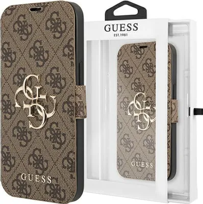 Produktbild von Guess Booktype 4G Big Metal Logo - iPhone 13 Pro Max Hülle (Braun)