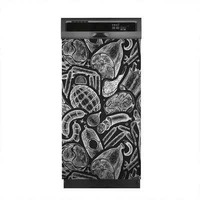 Produktbild von Aufkleber sticker 45x80 cm Dekorative folie Spülmaschine - Schinken Würstchen Jamon Steak