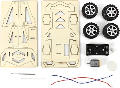 Obrázok produktu pre Drevené pretekárske auto DIY Kit Detská hračka DIY Kit Elektrické drevené pretekárske auto pre deti Veda a technika Vynálezy Zostavený experiment DIY Model Stavebnice