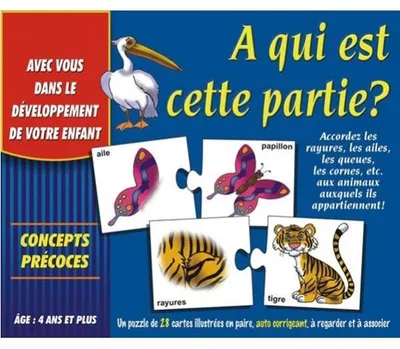Image de Jeu educatif : a qui est cette partie à - jeu observation et d'association