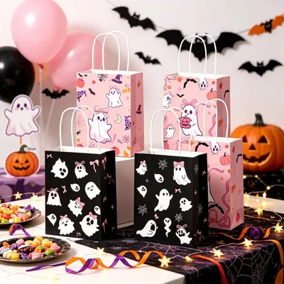 12 Halloween Geschenktüten mit Geistermotiv für Partys