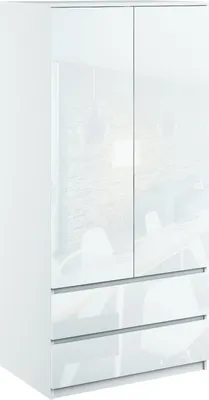 Produktbild von Kleiderschrank Mehrzweckschrank 180cm 2 Türen SchubladenHochschrank Hochglanz