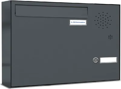 Produktbild von 1er Briefkastenanlage für Tür- Zaundurchwurf Klingel RAL 7016 Anthrazit