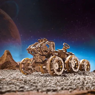 Productafbeelding van uGEARS Bestuurbaar Marsrover, 3D-houten puzzel