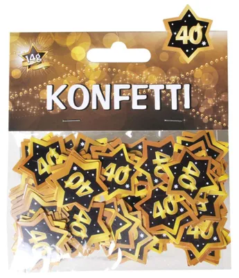 Obrázok produktu pre Konfety s motívom čísla 40 - 14 g - Dekoračný posyp - Dekoračný doplnok na stôl - Oslava 40. narodenín