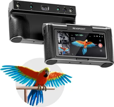 Produktbild von Revopoint MIRACO PRO: 3D Scanner mit 180°Flip Screen–Präzision von 0,02 mm, schnelles Scannen mit 15 fps, geeignet für kleine und große Objekte(32 GB)