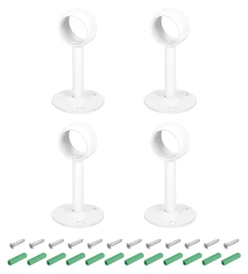 Produktbild von 4 Stück Edelstahl Vorhangstangenhalter für Deckenmontage