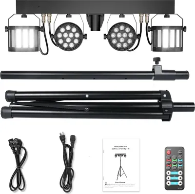 Zdjęcie produktu dla Reflektor sceniczny, diody LED RGBW, wiele trybów sterowania, ZQ01448, wtyczka EU