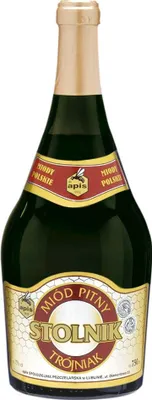 Produktbild von Stolnik Trojniak Honig (Drittel) 0,75L | Met Honigwein Metwein Honigmet | 750 ml | 13% Alkohol | Apis | Geschenkidee | 18+