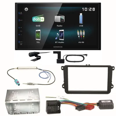 Produktbild von Kenwood DMX-125DAB Bluetooth USB Einbauset für Golf 5 6 Passat 3C CC B7 Touran