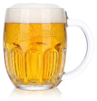 Produktbild von Pilsner Urquell Bier Glas 0,5l Krug Relief Sahm Seidel Henkel Gläser Pils Export