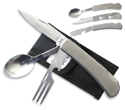 Produktbild von LINDER Picnic Camping Besteck mit Etui