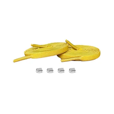 Produktbild von Elastische Schnürsenkel mit Clips - Schnürsenkel: Gelb | Verschluss: Silber