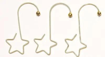 Produktbild von Christbaumkugel Aufhänger Sternform 5cm Gold Metall 36 Stück