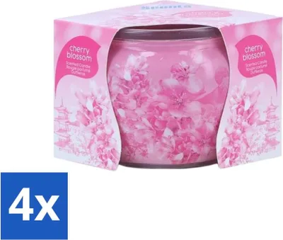 Produktbild von At Home - Düfte - Duftkerze - Kirschblüte - 70 g - Vorteilspack - 4 Stücke